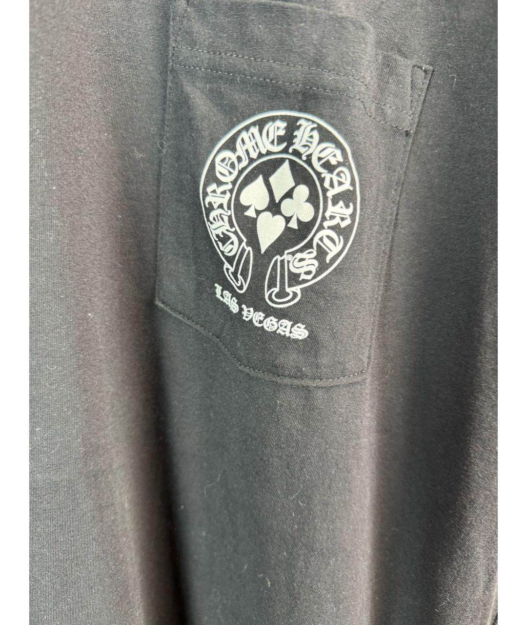 CHROME HEARTS Черная хлопковая футболка, фото 2