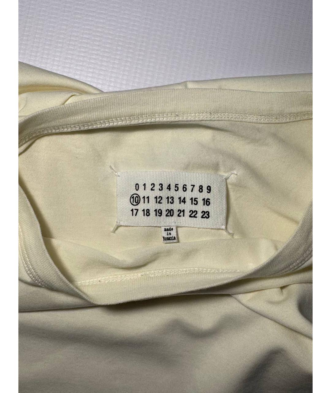 MAISON MARGIELA Белая хлопковая футболка, фото 3