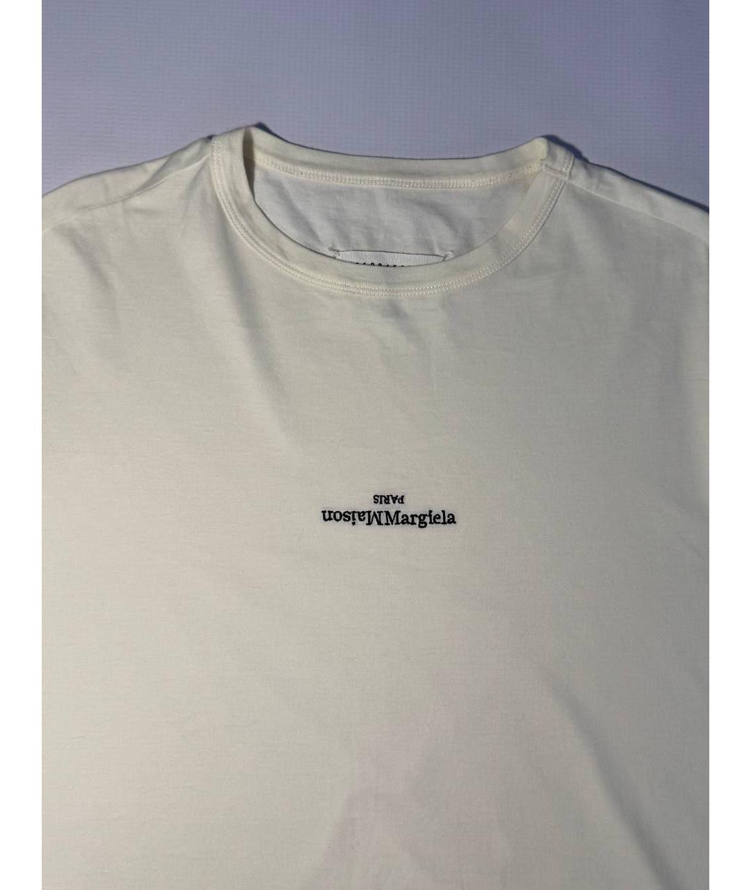 MAISON MARGIELA Белая хлопковая футболка, фото 2