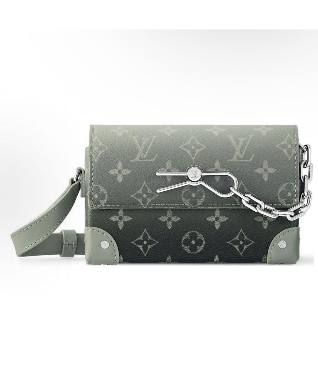 LOUIS VUITTON Зеленая кожаная сумка на плечо, фото 5