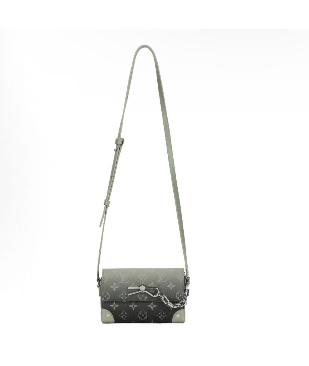 LOUIS VUITTON Зеленая кожаная сумка на плечо, фото 7