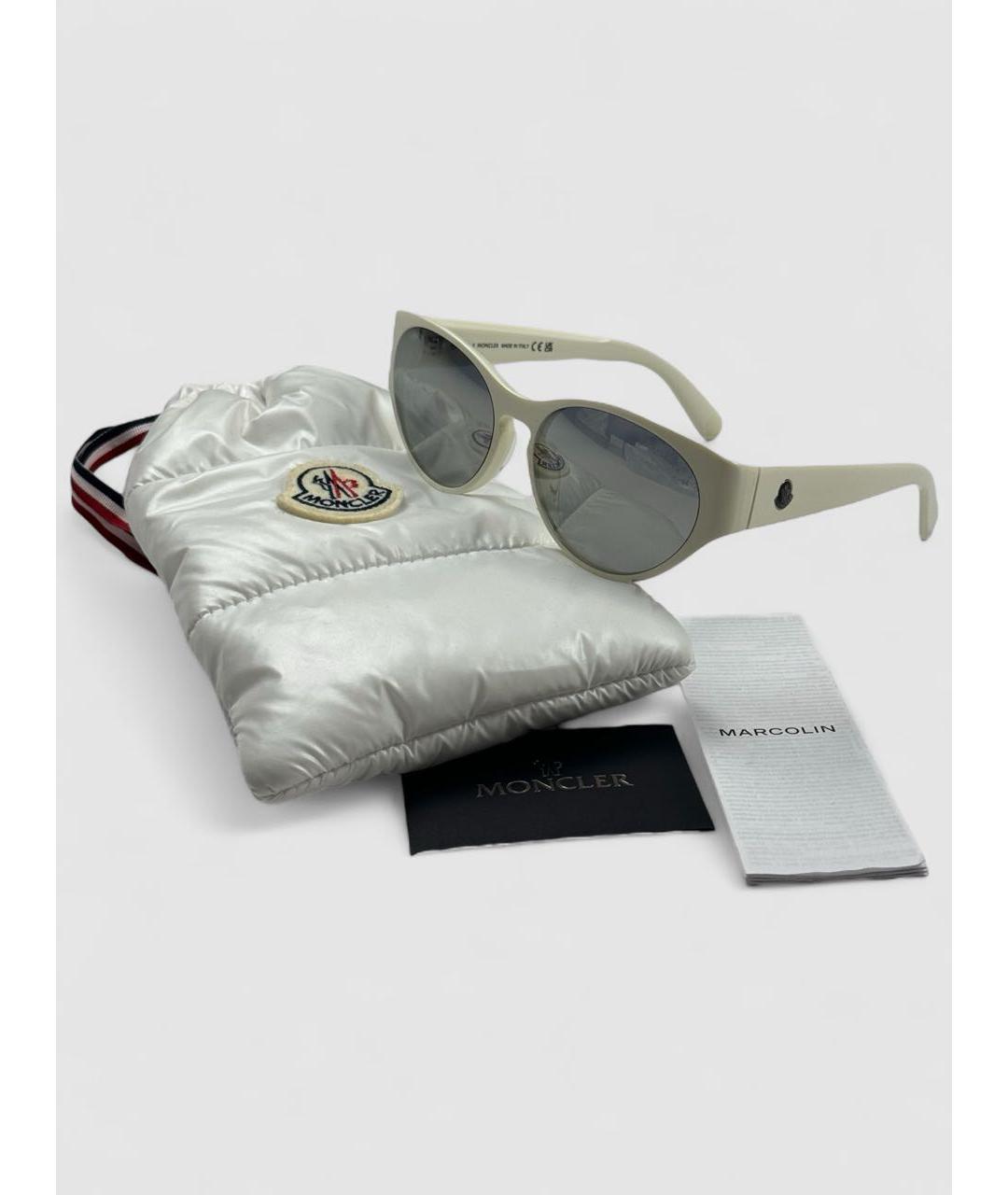 MONCLER Бежевые солнцезащитные очки, фото 3