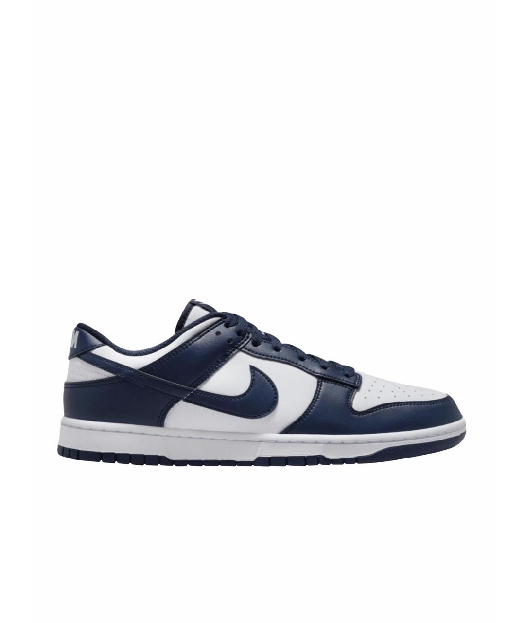 NIKE Темно-синие кожаные низкие кроссовки / кеды, фото 1