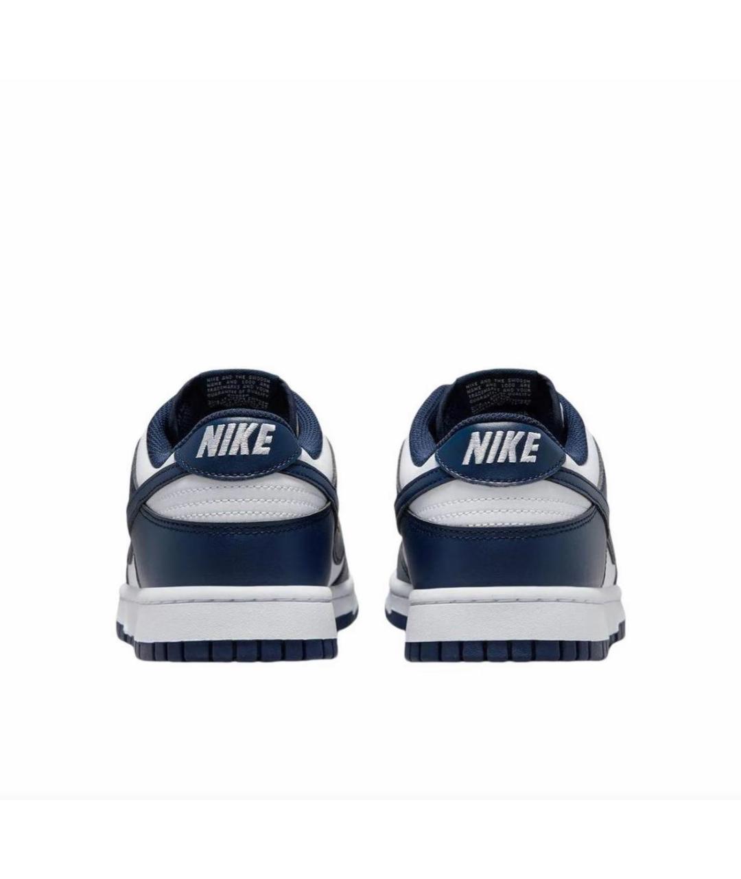 NIKE Темно-синие кожаные низкие кроссовки / кеды, фото 4
