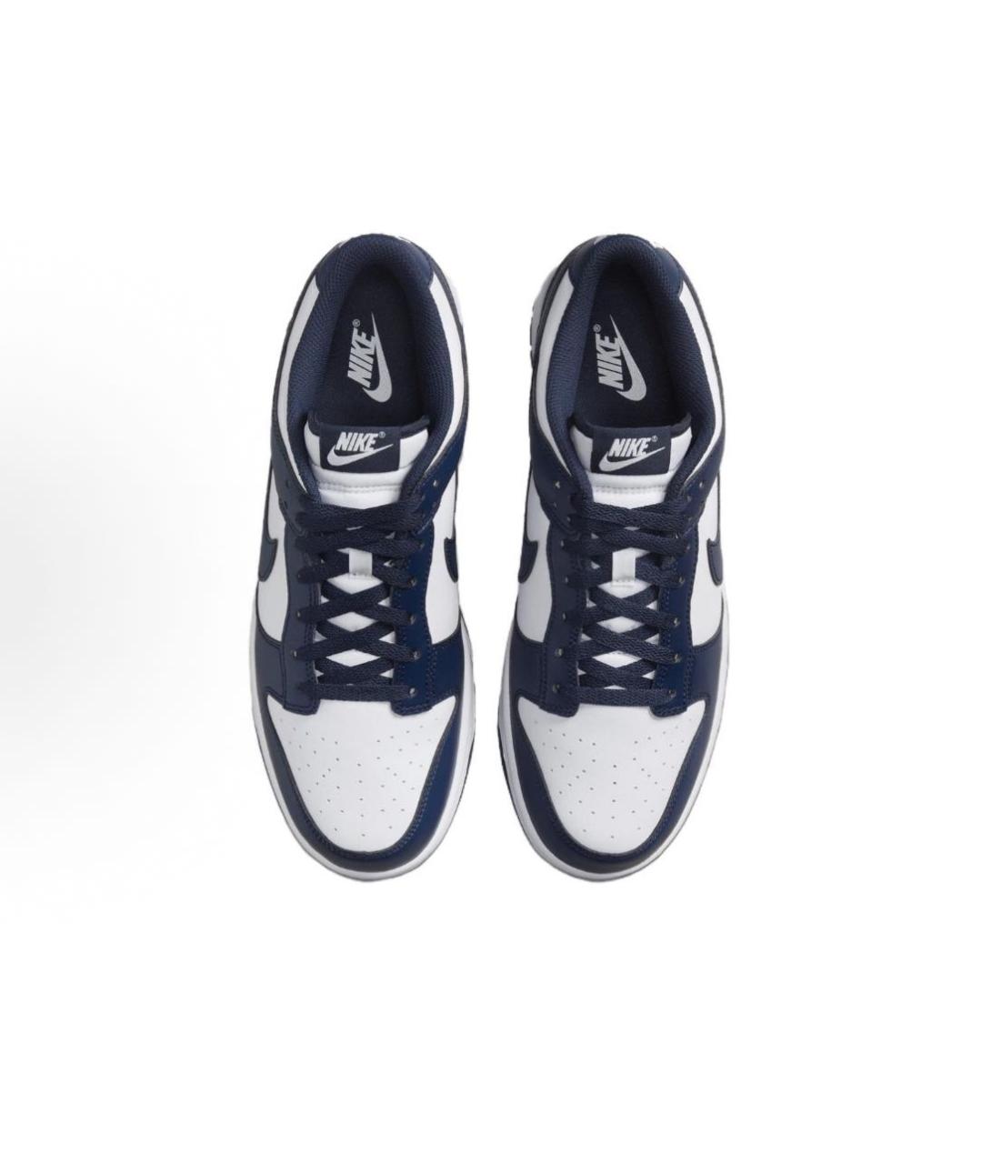 NIKE Темно-синие кожаные низкие кроссовки / кеды, фото 3