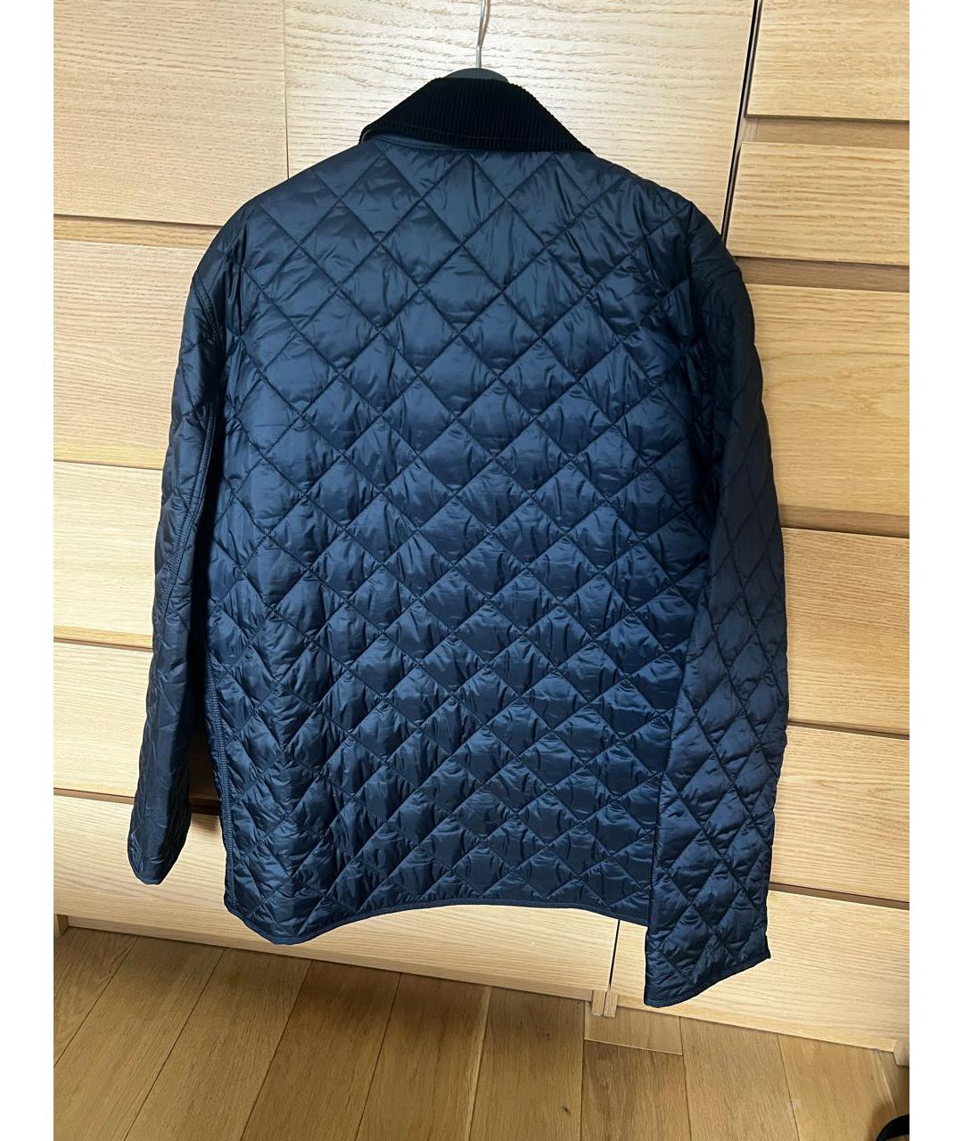 BURBERRY Темно-синяя полиэстеровая куртка, фото 2