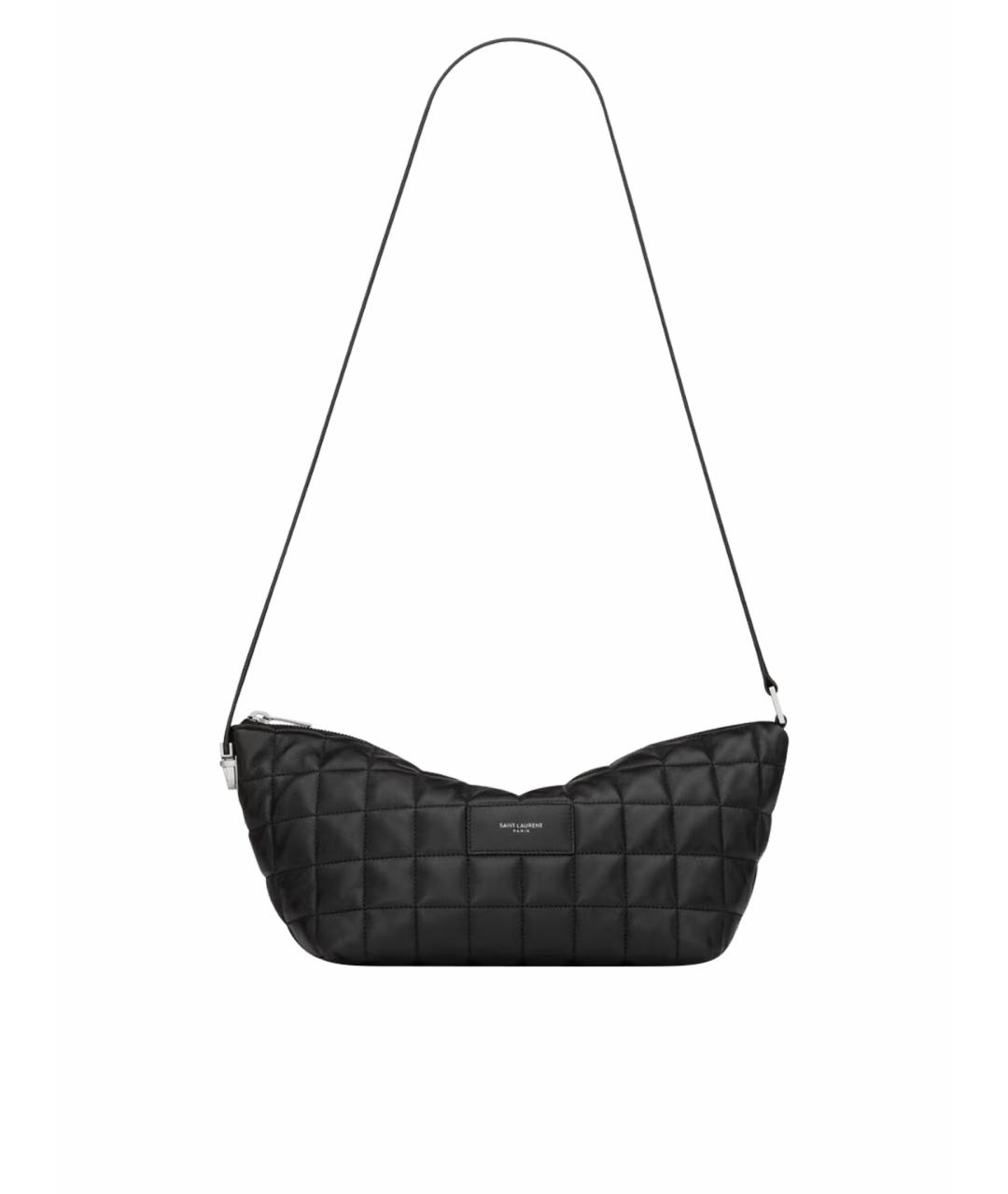 SAINT LAURENT Черная кожаная сумка на плечо, фото 1