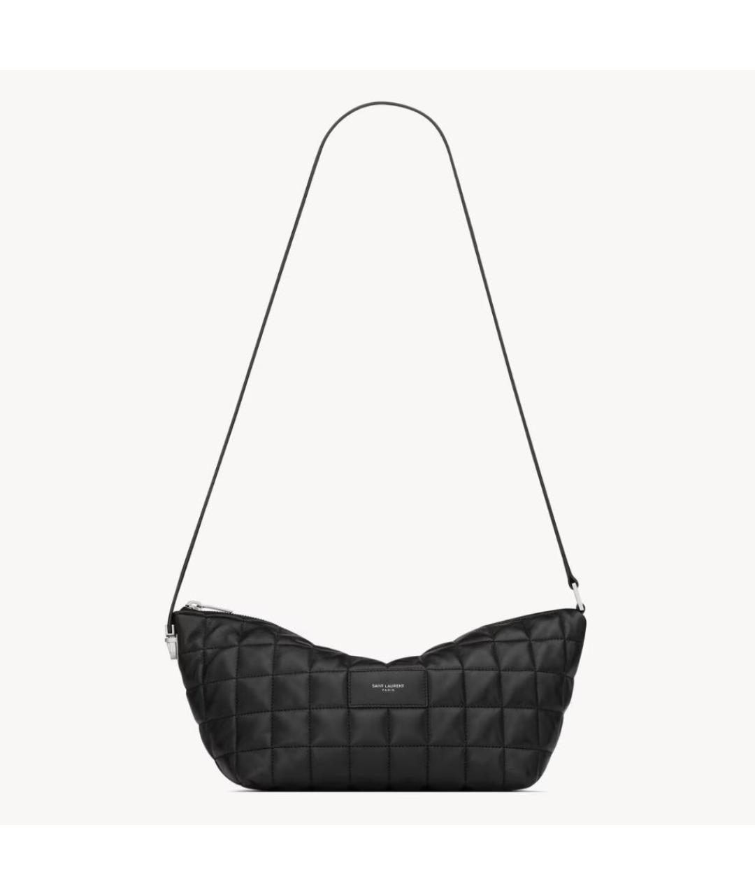 SAINT LAURENT Черная кожаная сумка на плечо, фото 5