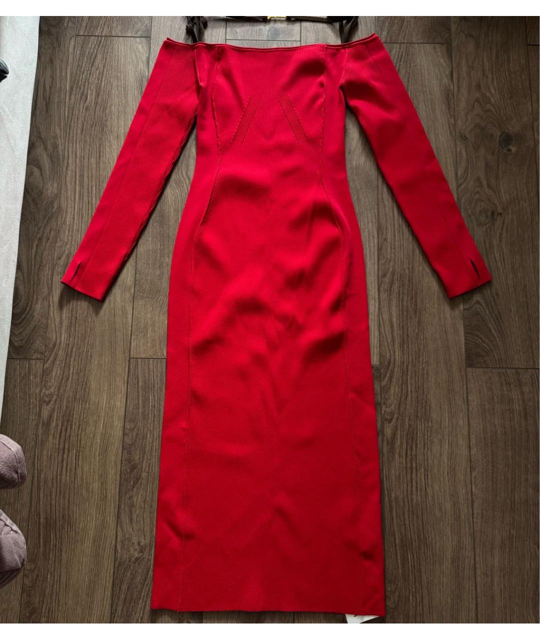 JACQUEMUS Красное вискозное повседневное платье, фото 3