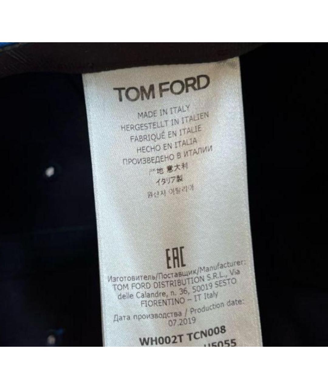 TOM FORD Синяя хлопковая кепка, фото 4