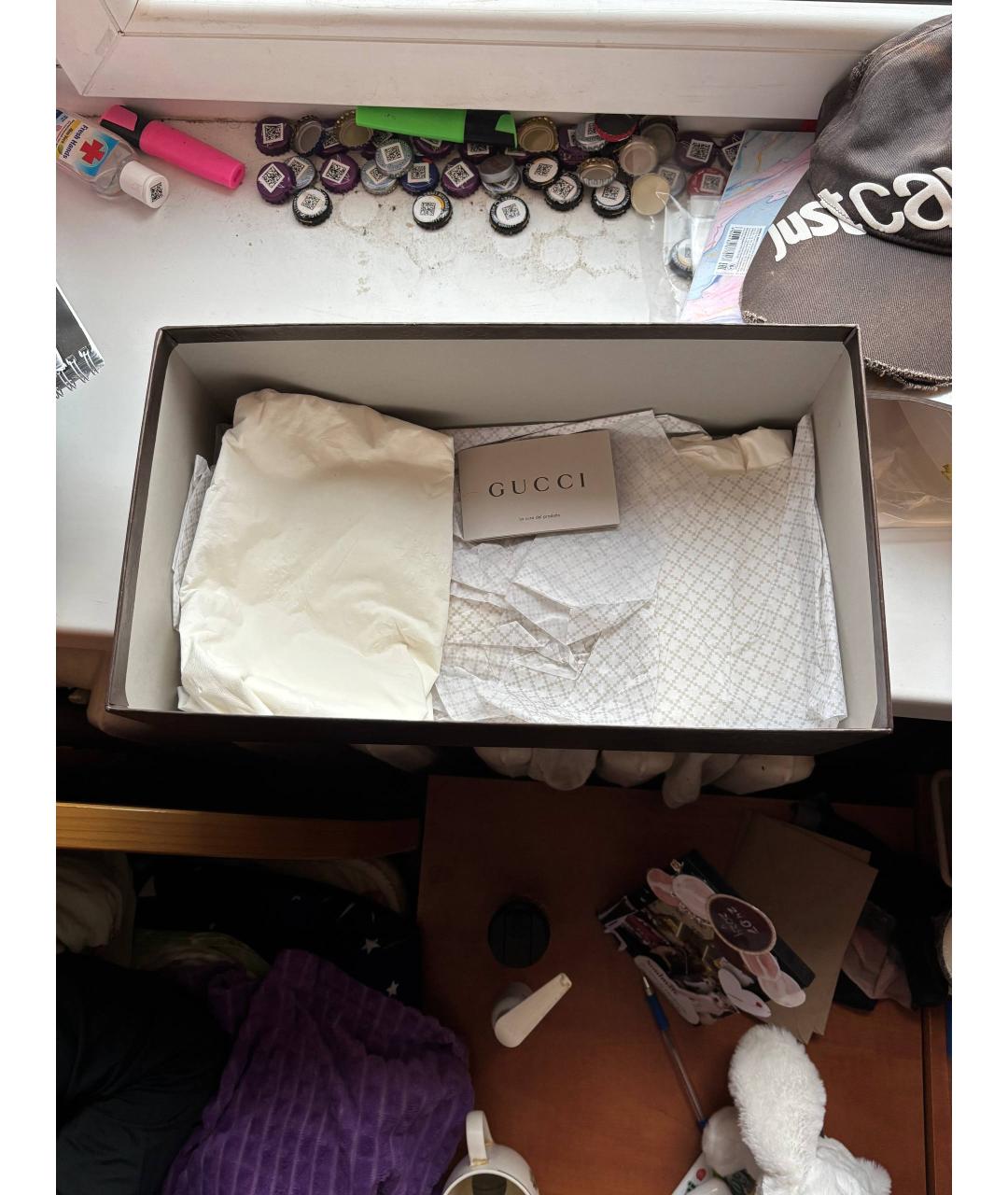 GUCCI Черные кожаные туфли, фото 8