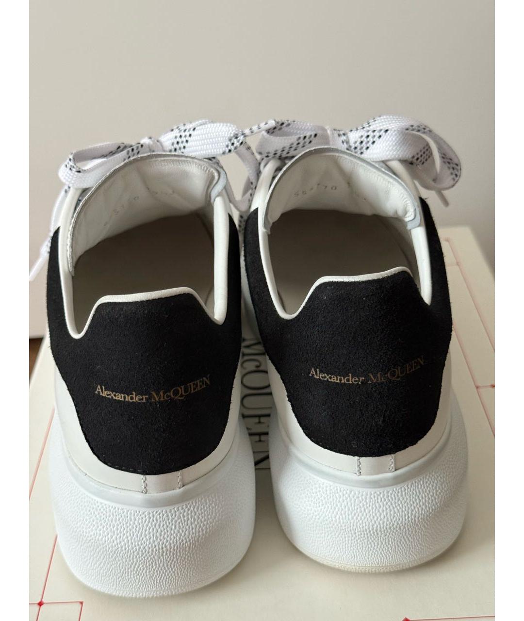 ALEXANDER MCQUEEN Белые кожаные кеды, фото 3