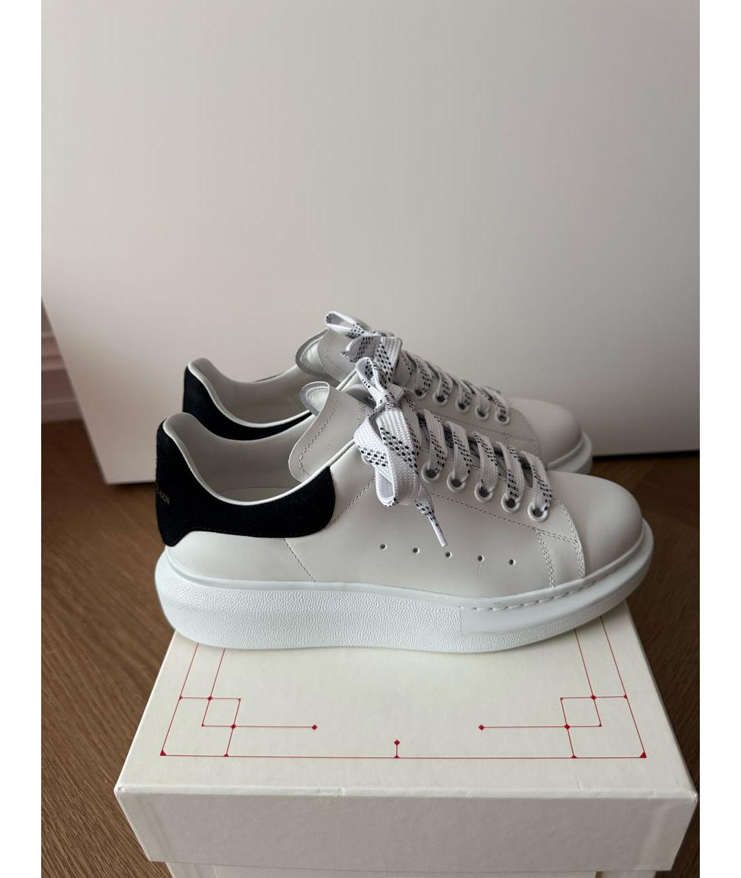 ALEXANDER MCQUEEN Белые кожаные кеды, фото 9