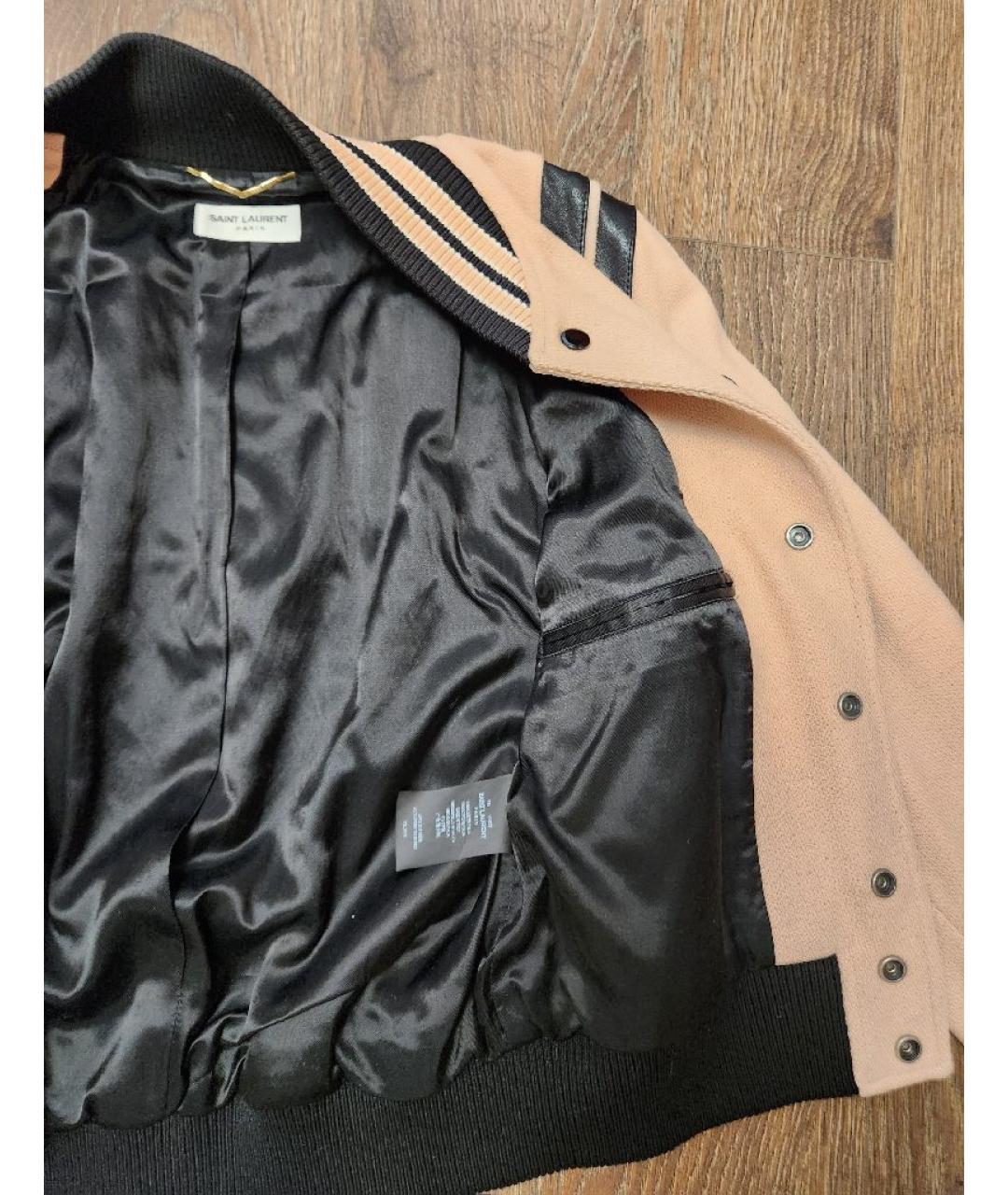 SAINT LAURENT Розовая шерстяная куртка, фото 3