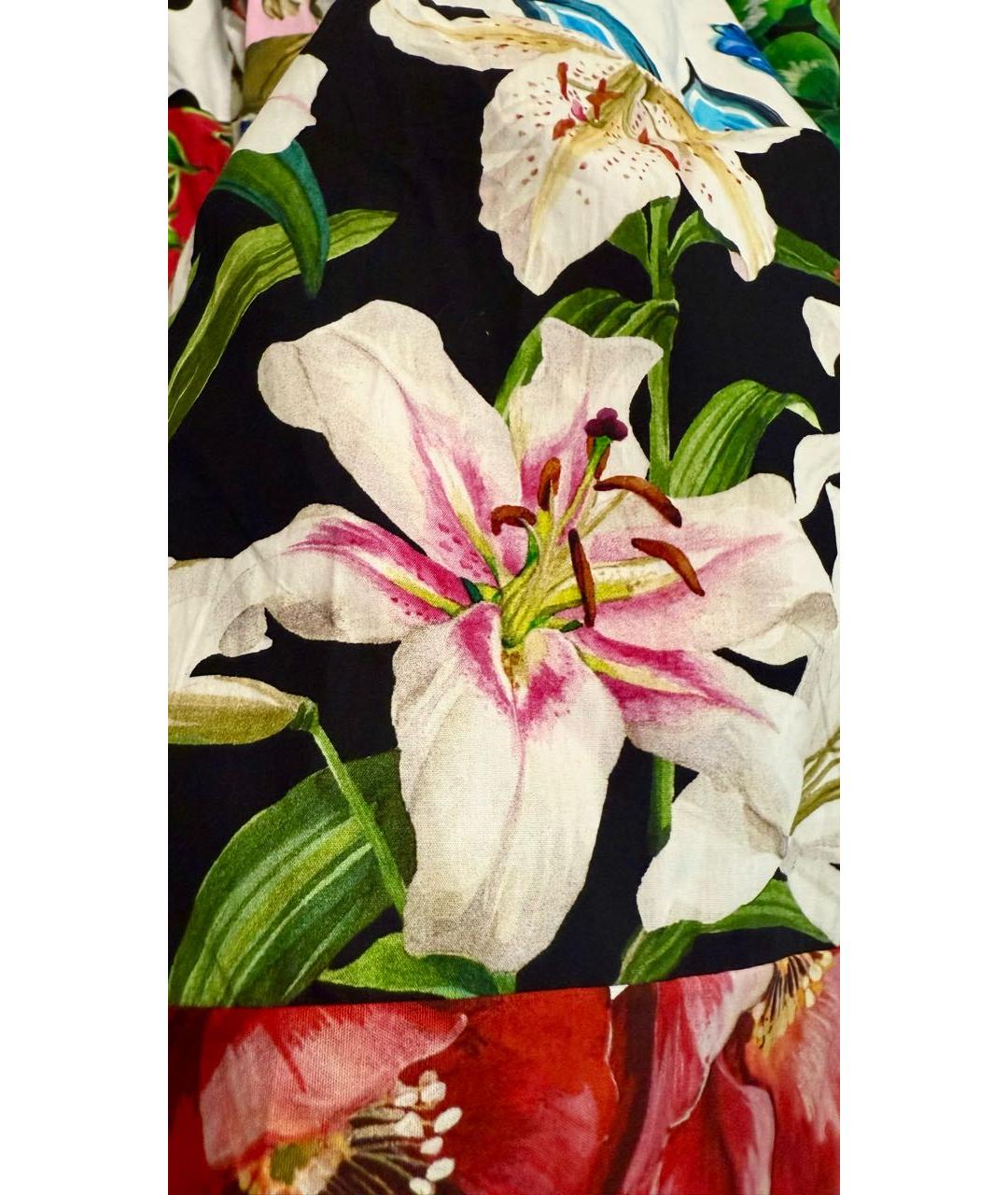 DOLCE&GABBANA Мульти хлопковая юбка миди, фото 4