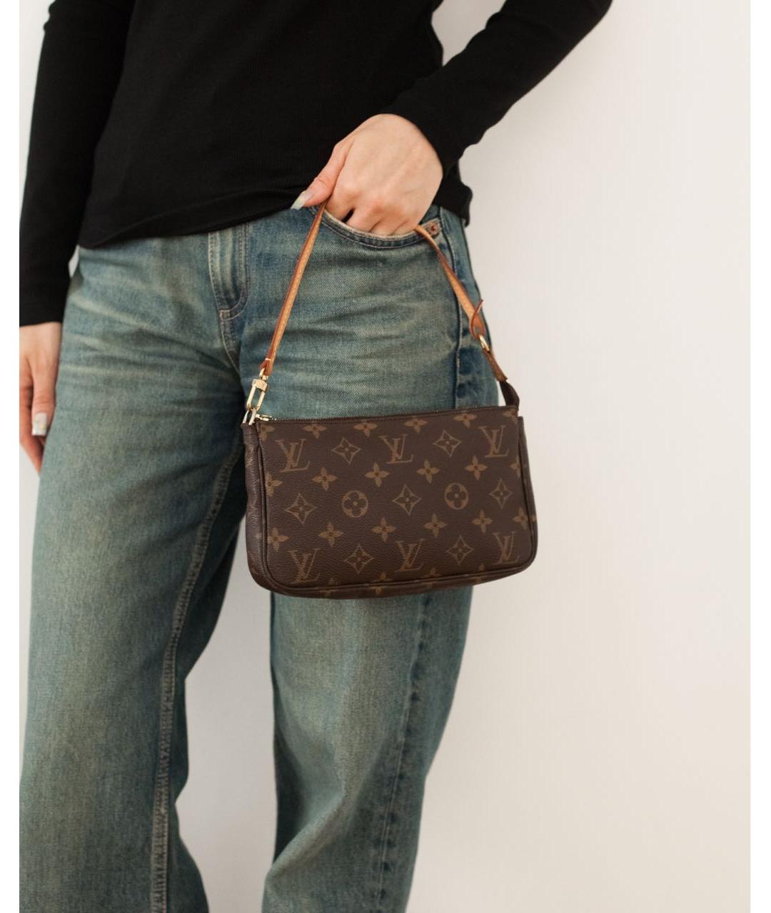 LOUIS VUITTON Коричневая сумка с короткими ручками, фото 4