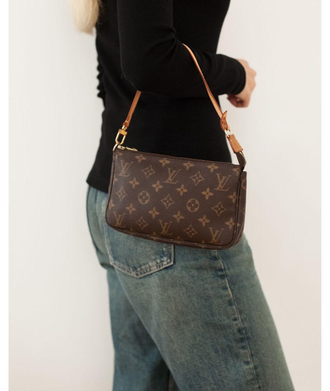 LOUIS VUITTON Коричневая сумка с короткими ручками, фото 3