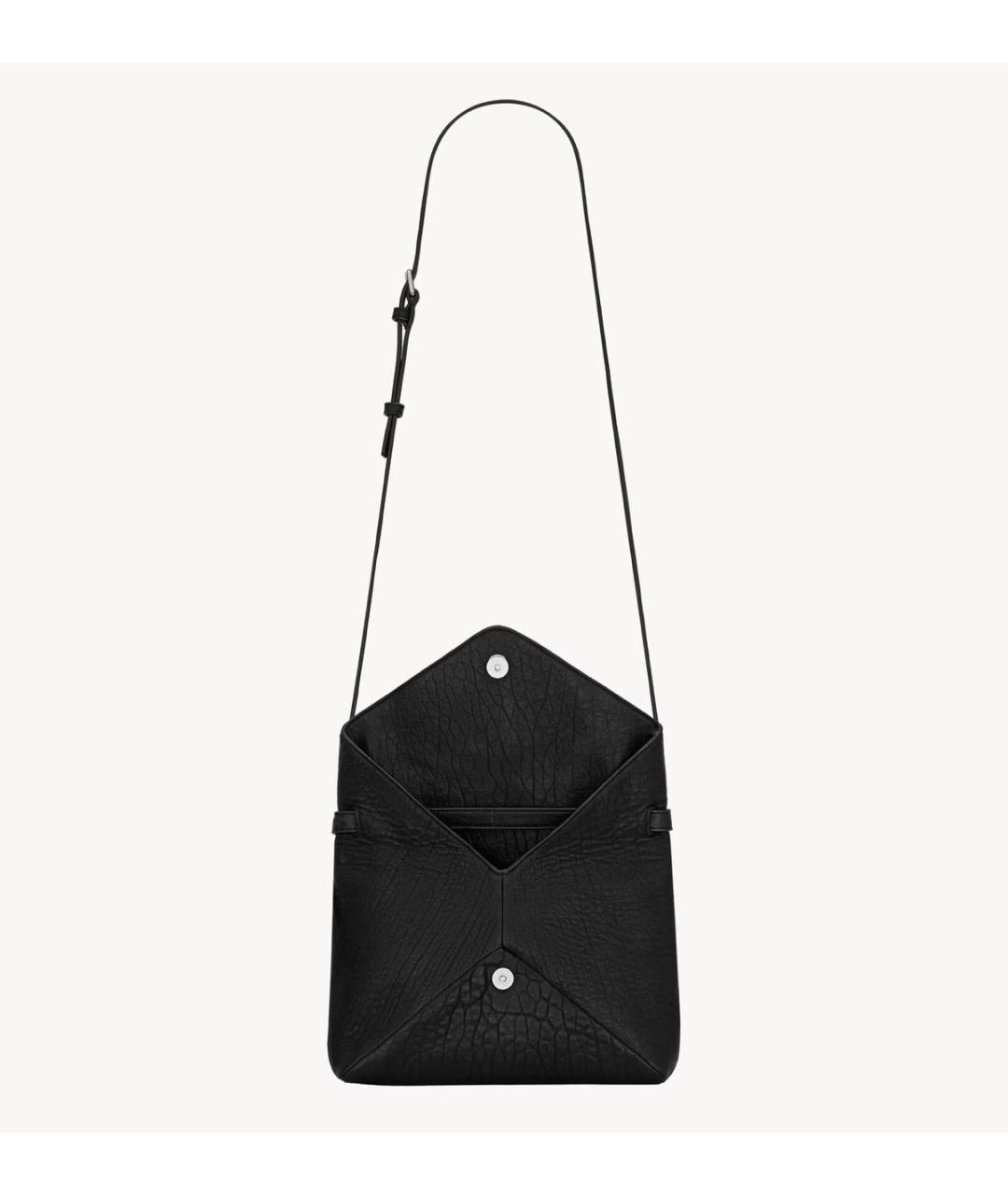 SAINT LAURENT Черная кожаная сумка на плечо, фото 4