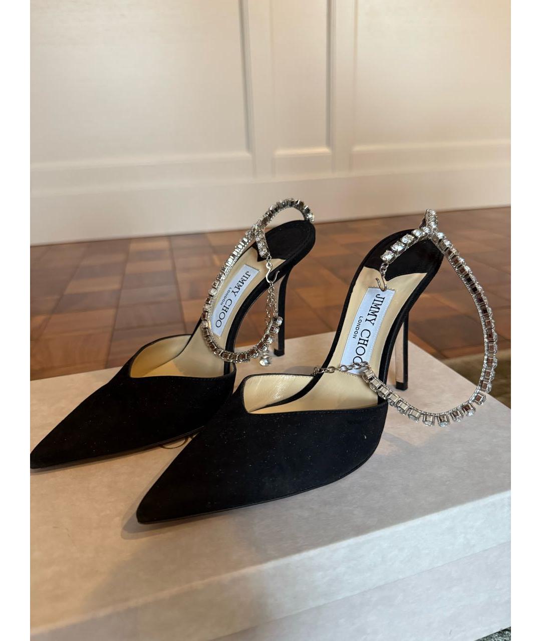 JIMMY CHOO Черные замшевые туфли, фото 2