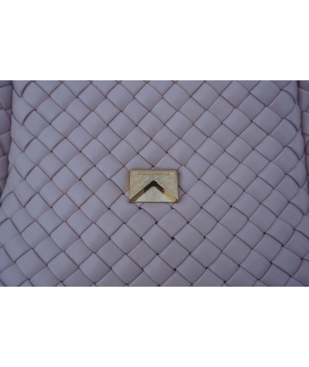 BOTTEGA VENETA Розовая кожаная сумка через плечо, фото 8