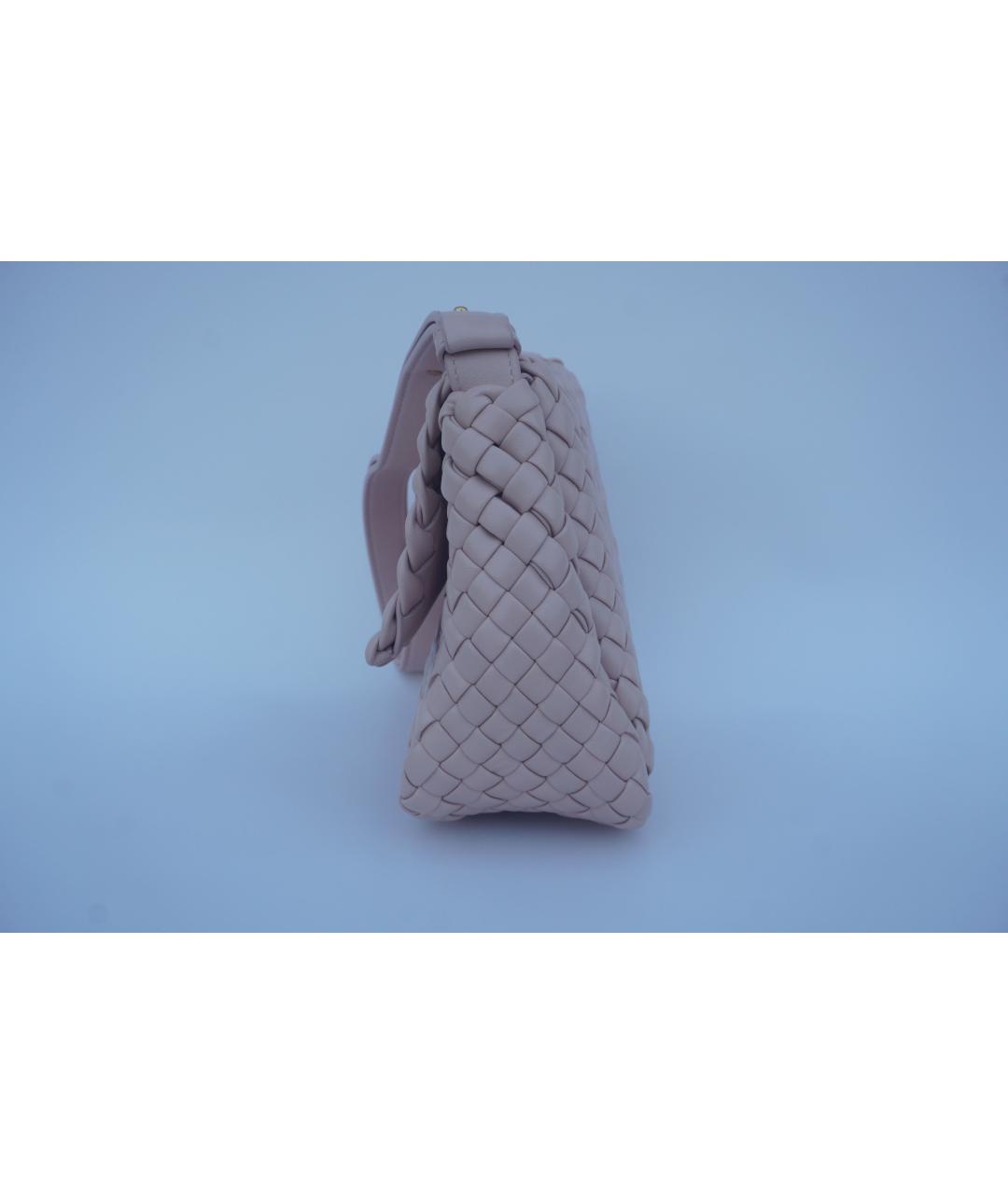 BOTTEGA VENETA Розовая кожаная сумка через плечо, фото 2
