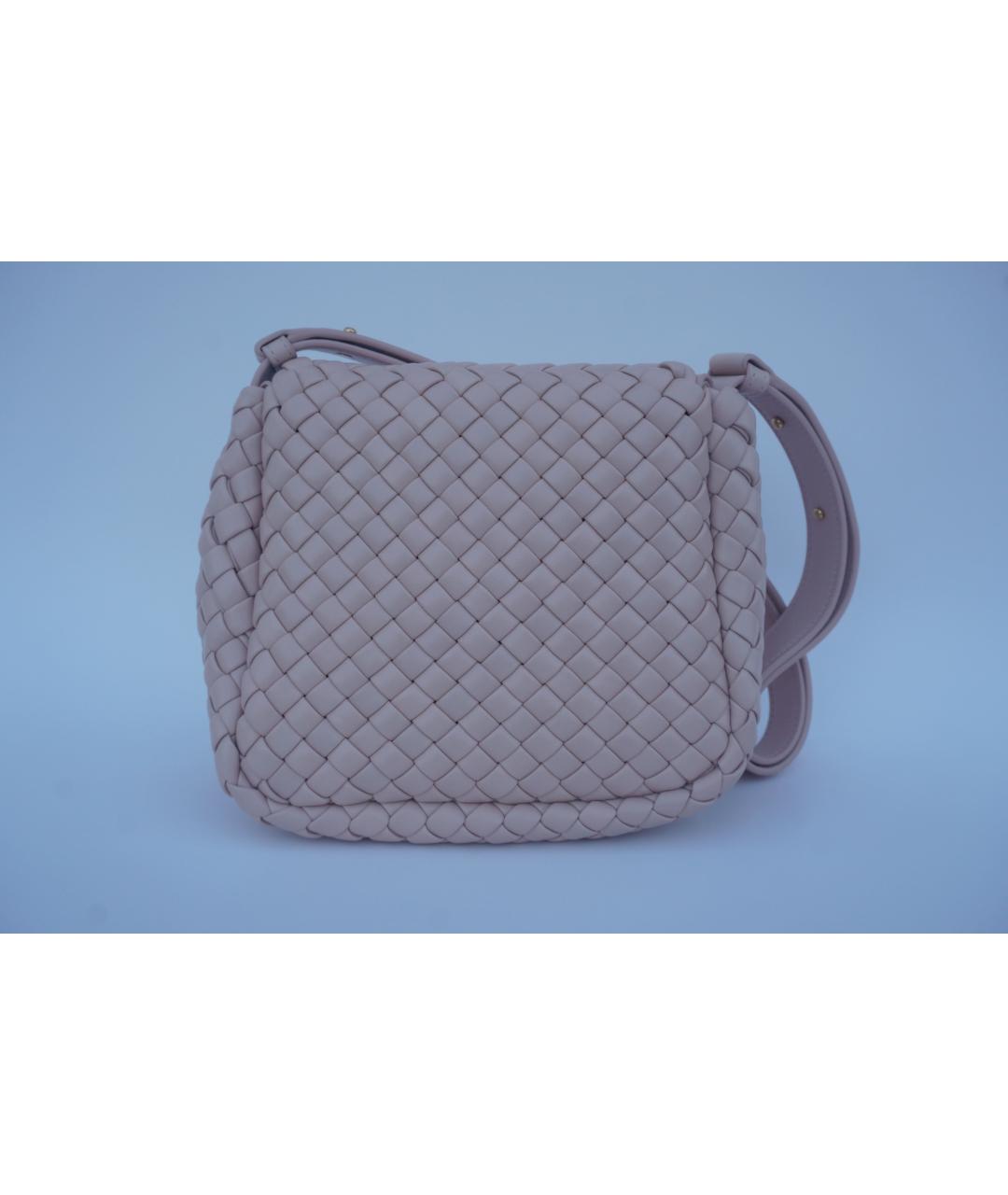 BOTTEGA VENETA Розовая кожаная сумка через плечо, фото 3
