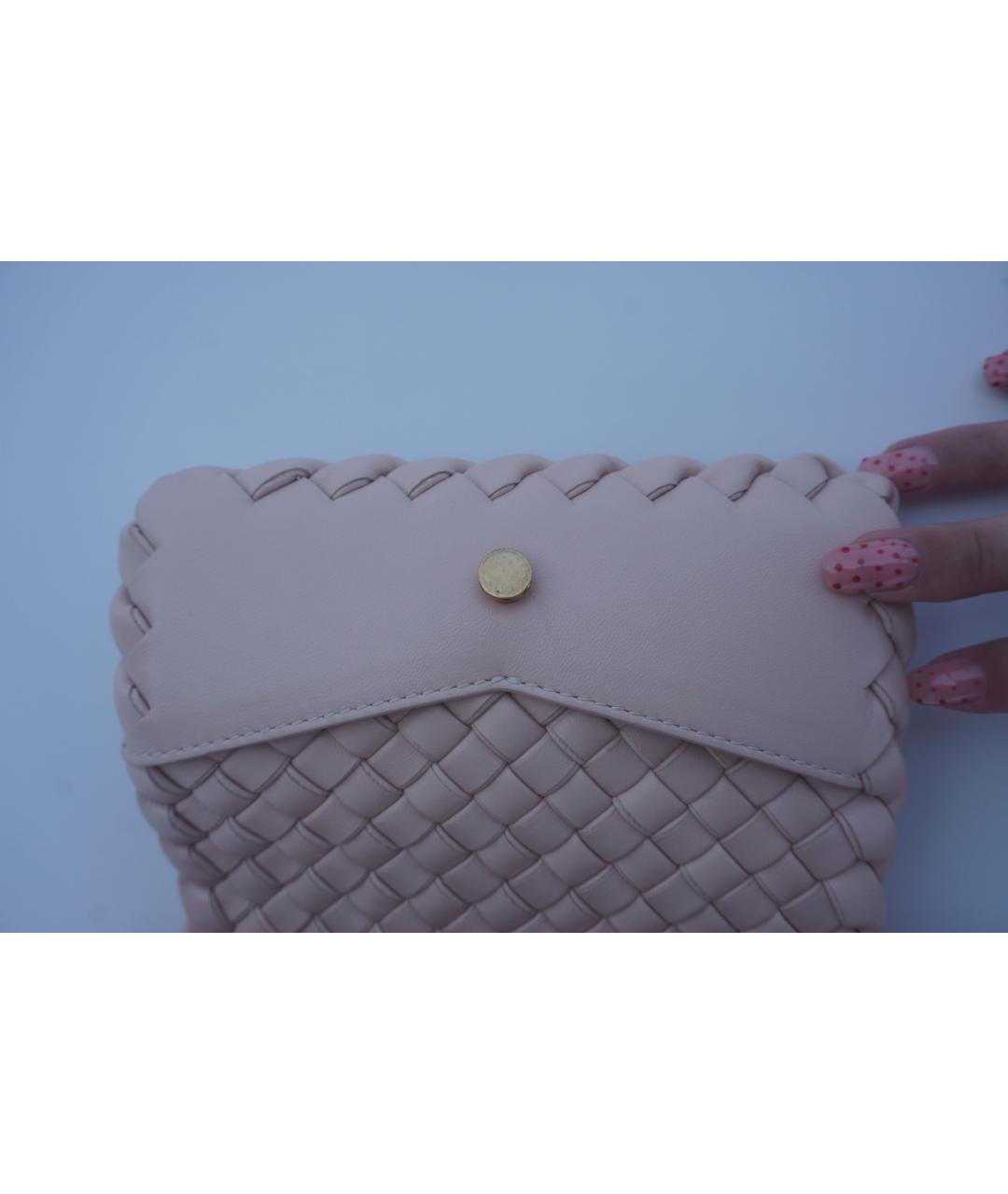 BOTTEGA VENETA Розовая кожаная сумка через плечо, фото 9