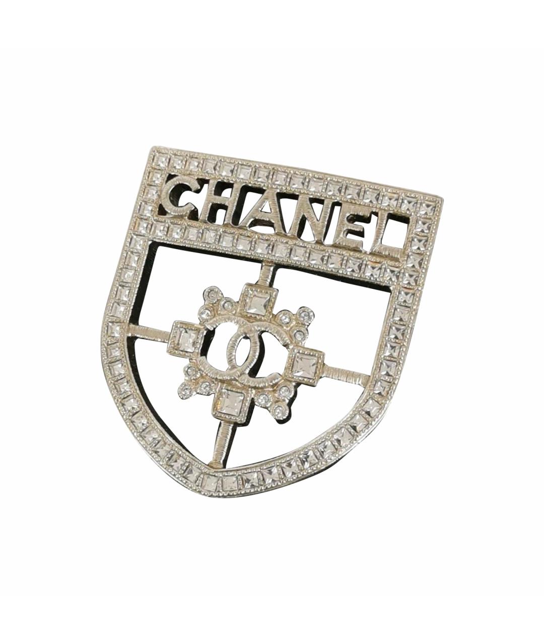 CHANEL Серебряная металлическая булавка / брошь, фото 1