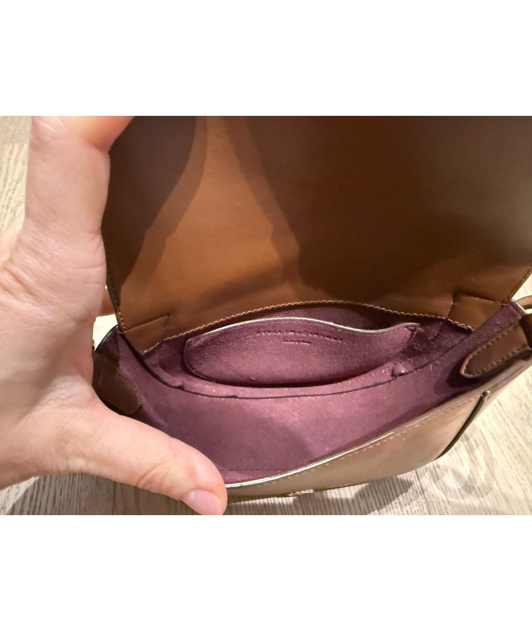 STELLA MCCARTNEY Коричневая сумка с короткими ручками из искусственной кожи, фото 7