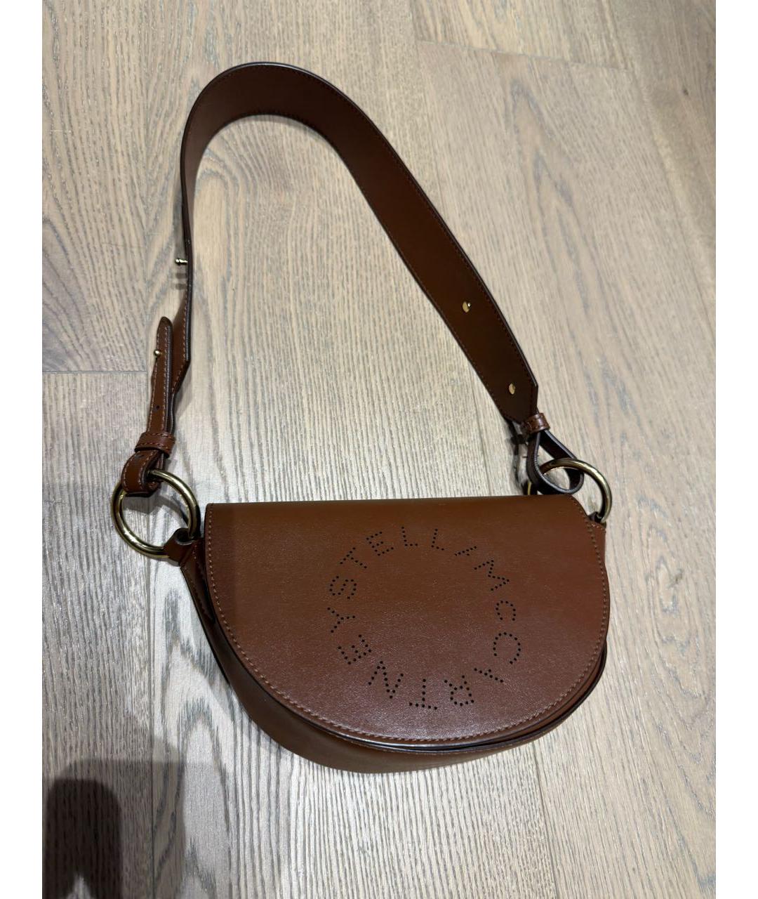 STELLA MCCARTNEY Коричневая сумка с короткими ручками из искусственной кожи, фото 8