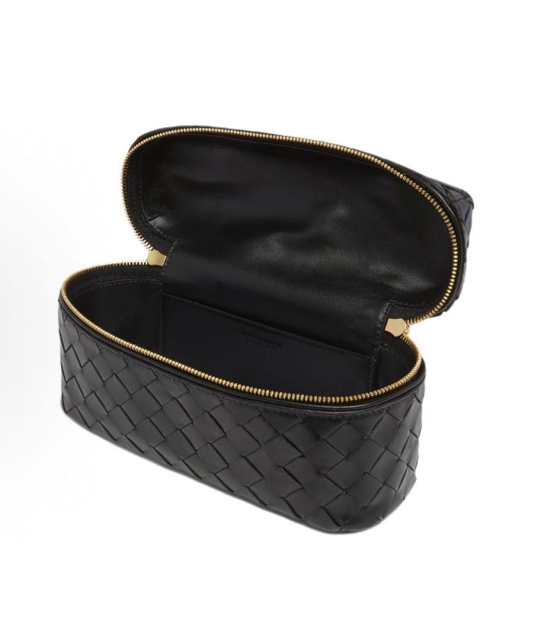 BOTTEGA VENETA Черная кожаная сумка с короткими ручками, фото 3