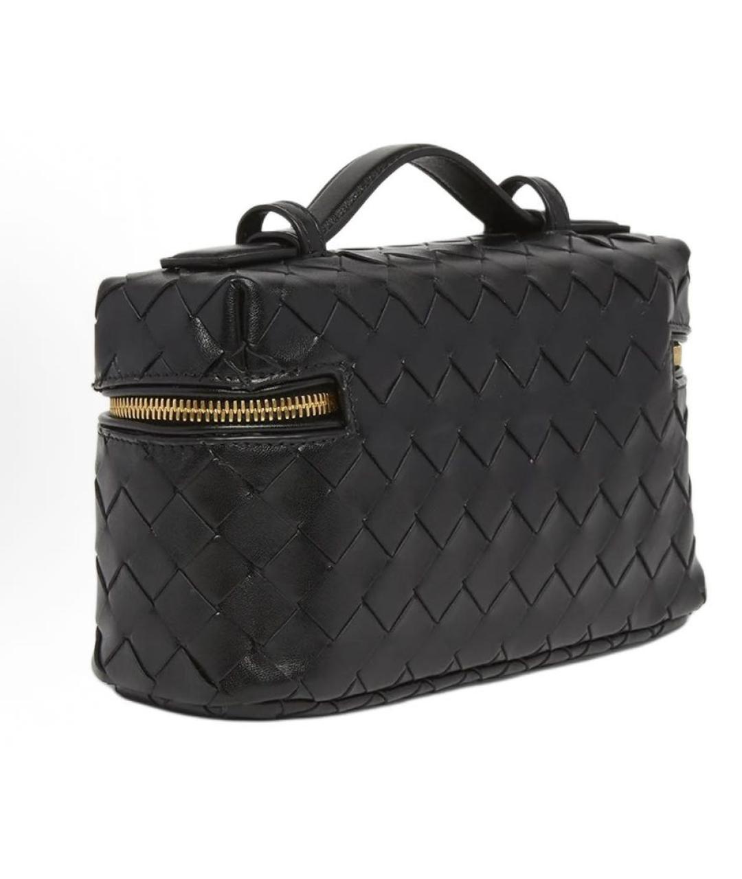 BOTTEGA VENETA Черная кожаная сумка с короткими ручками, фото 2