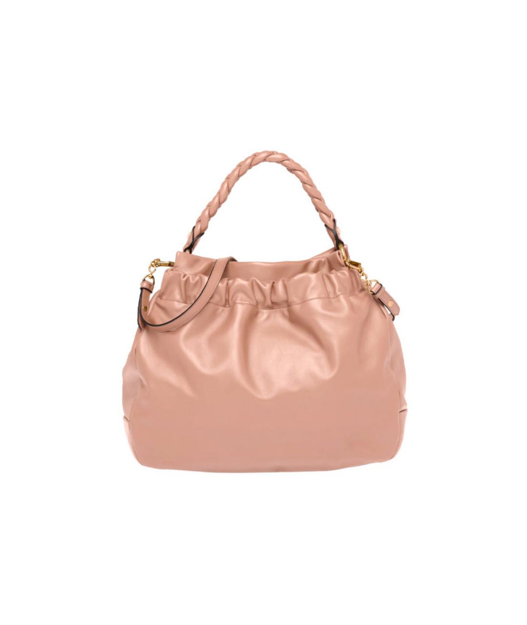 MIU MIU Розовая кожаная сумка через плечо, фото 1