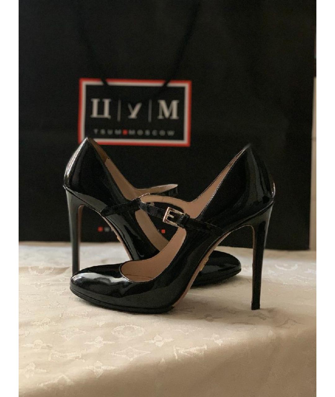 PRADA Черные кожаные туфли, фото 7