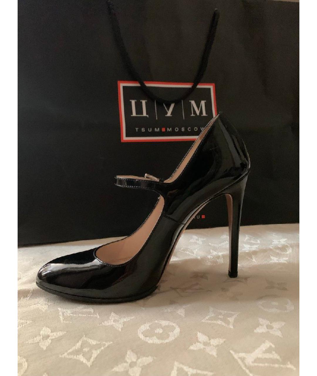 PRADA Черные кожаные туфли, фото 8