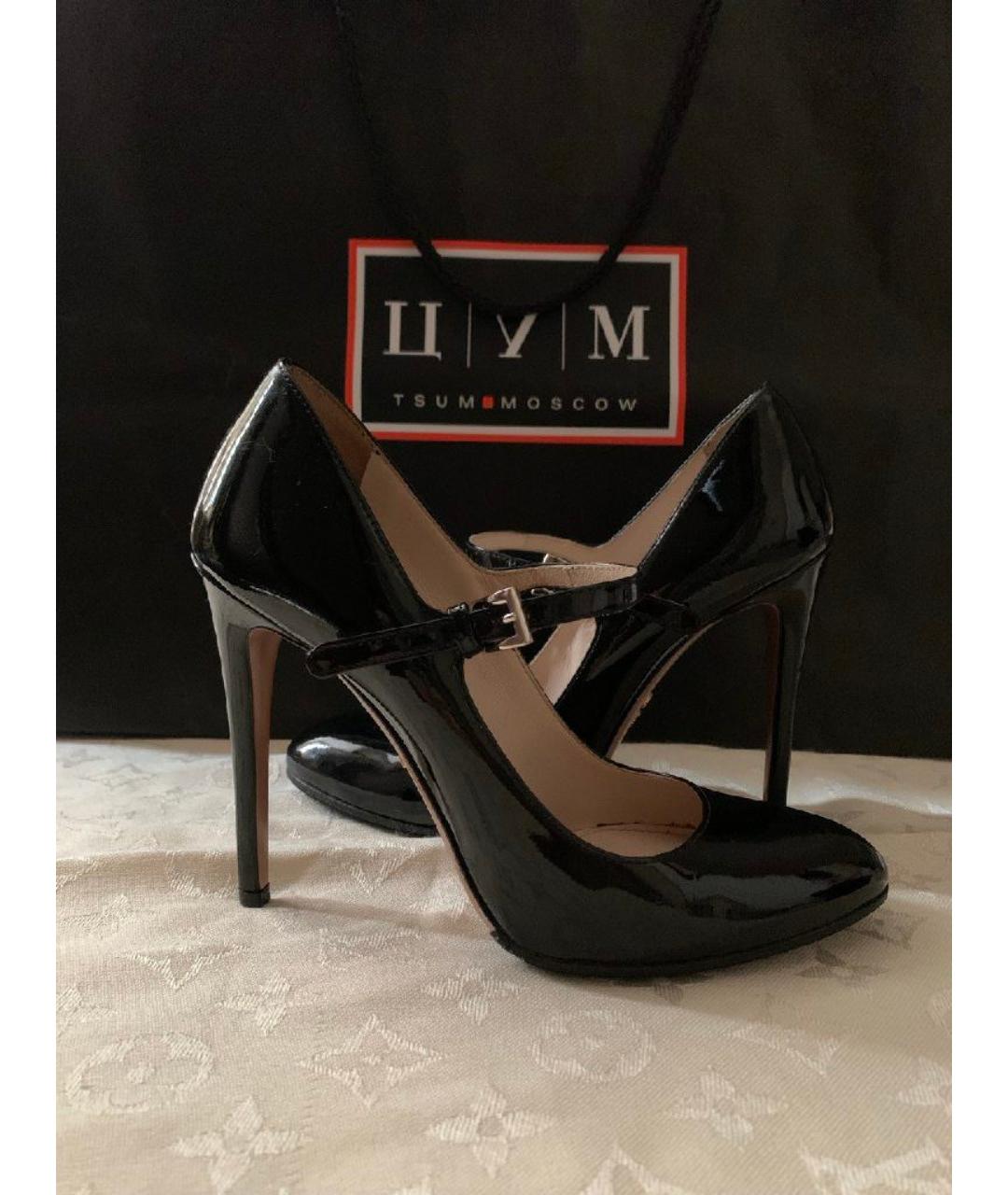 PRADA Черные кожаные туфли, фото 6