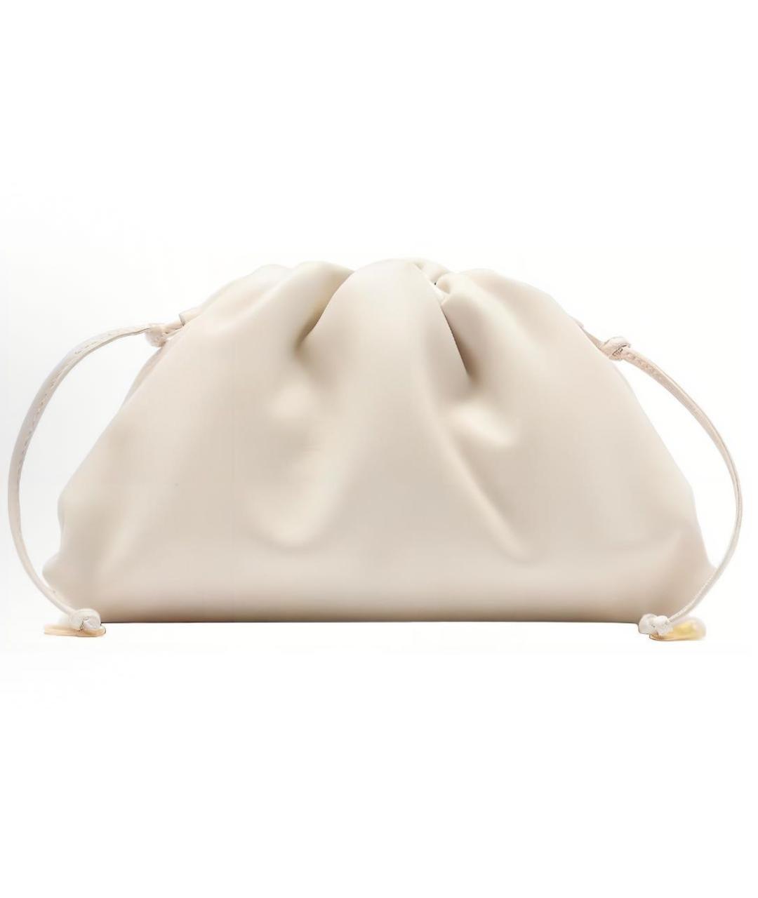 BOTTEGA VENETA Белая кожаная сумка через плечо, фото 1
