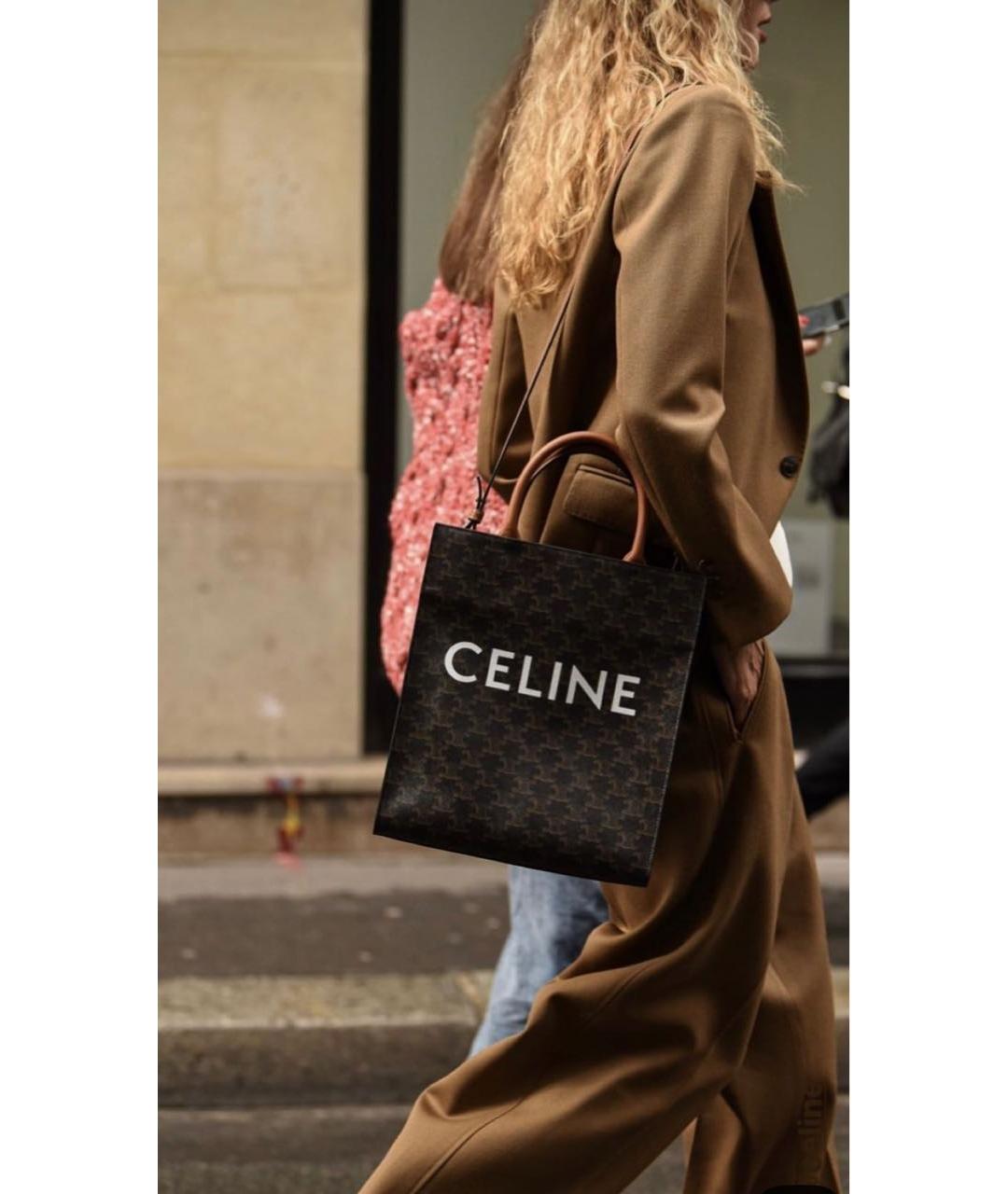 CELINE Коричневая сумка с короткими ручками, фото 7