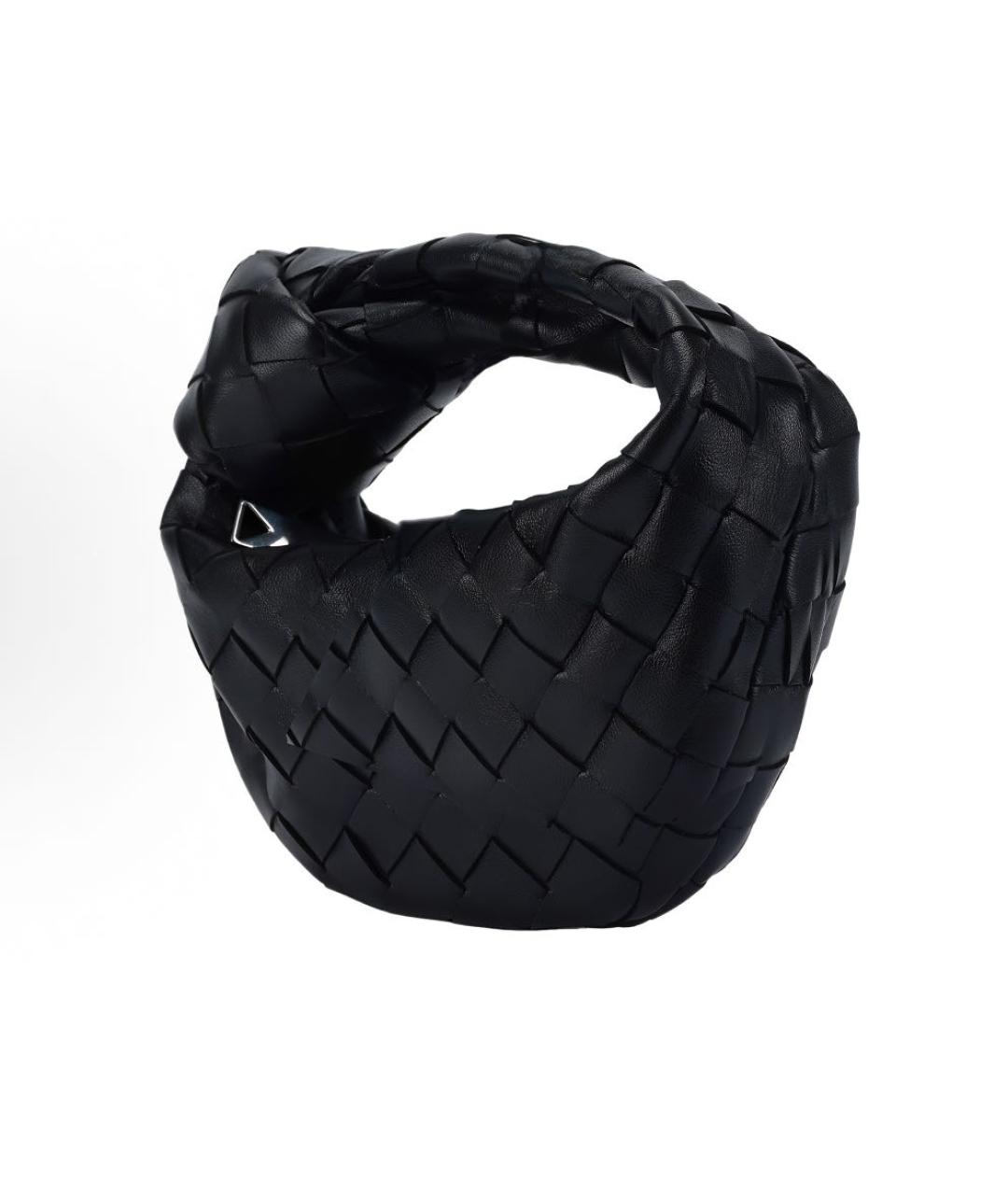 BOTTEGA VENETA Черная кожаная сумка с короткими ручками, фото 2