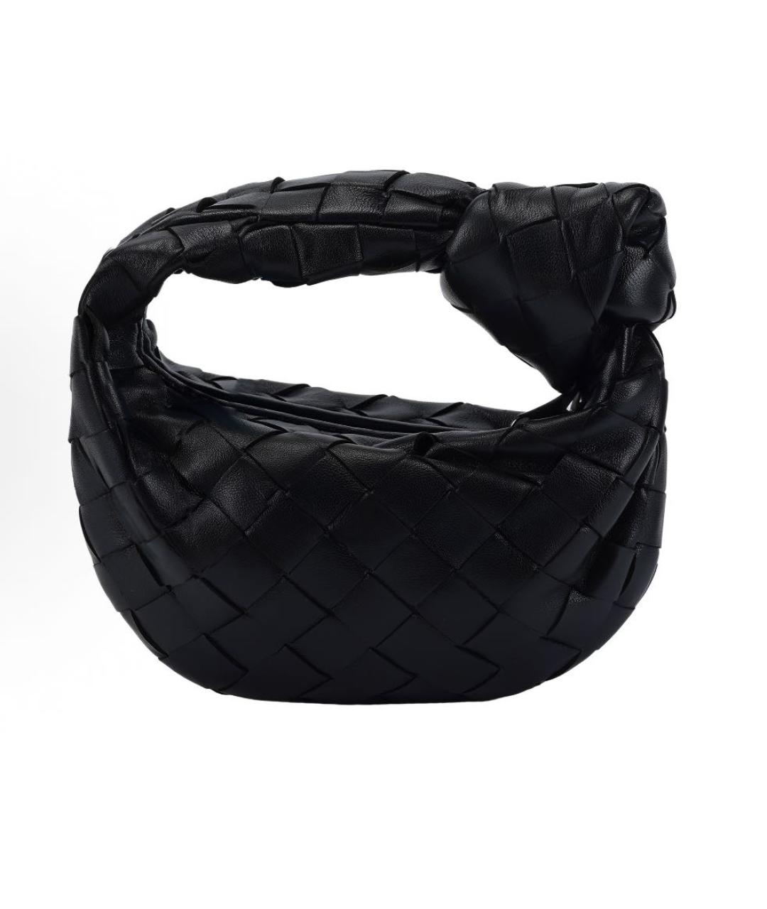 BOTTEGA VENETA Черная кожаная сумка с короткими ручками, фото 3