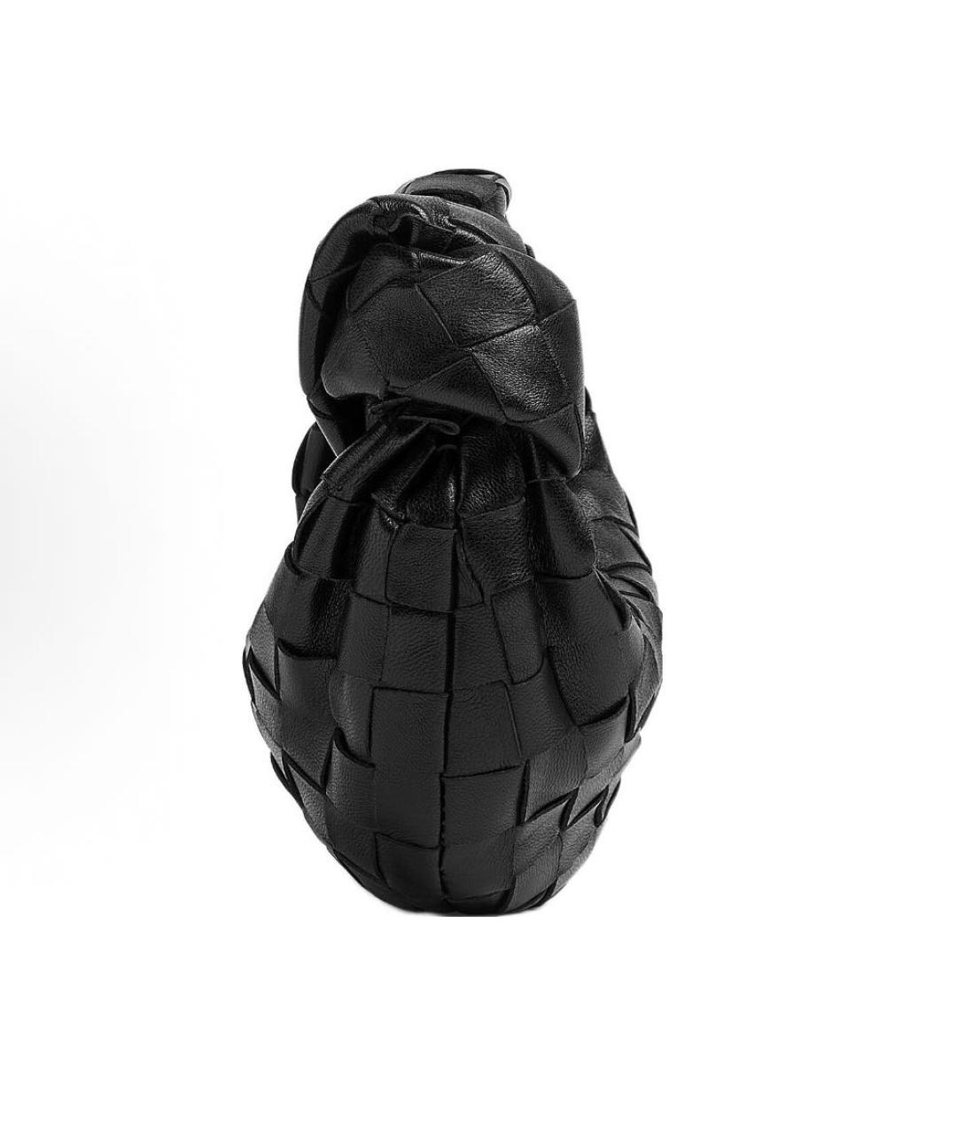 BOTTEGA VENETA Черная кожаная сумка с короткими ручками, фото 6