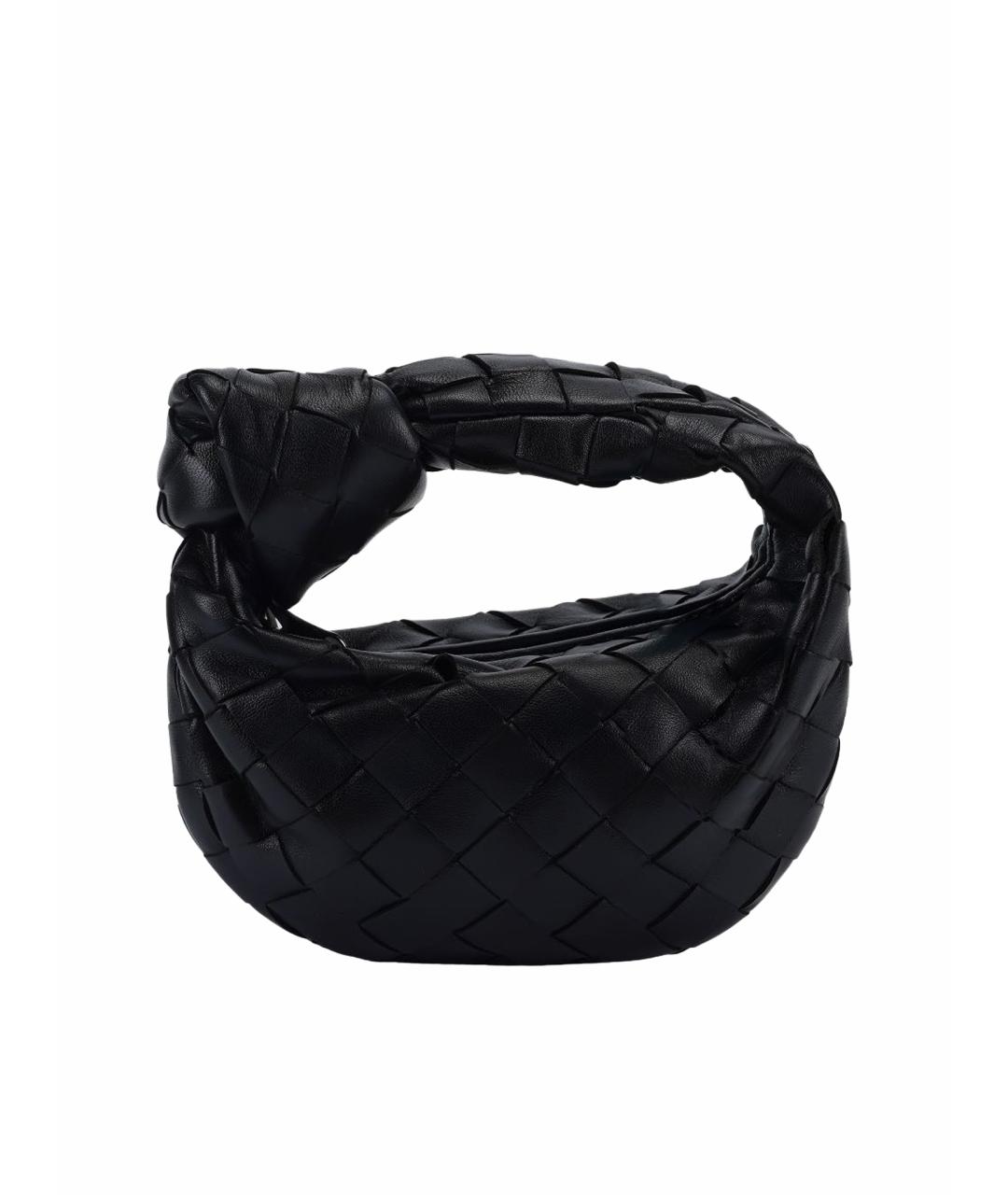 BOTTEGA VENETA Черная кожаная сумка с короткими ручками, фото 1