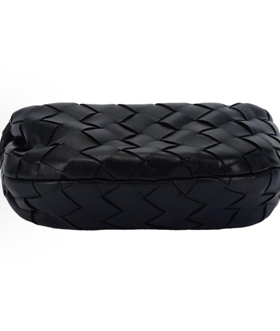 BOTTEGA VENETA Черная кожаная сумка с короткими ручками, фото 4
