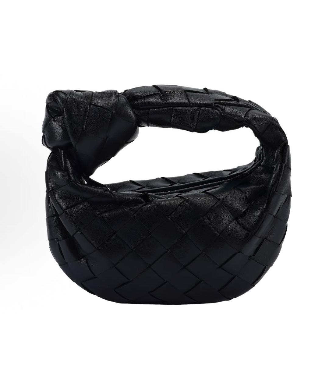BOTTEGA VENETA Черная кожаная сумка с короткими ручками, фото 9