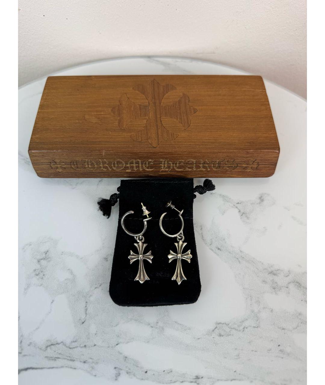 CHROME HEARTS Серебряные серебряные серьги, фото 5