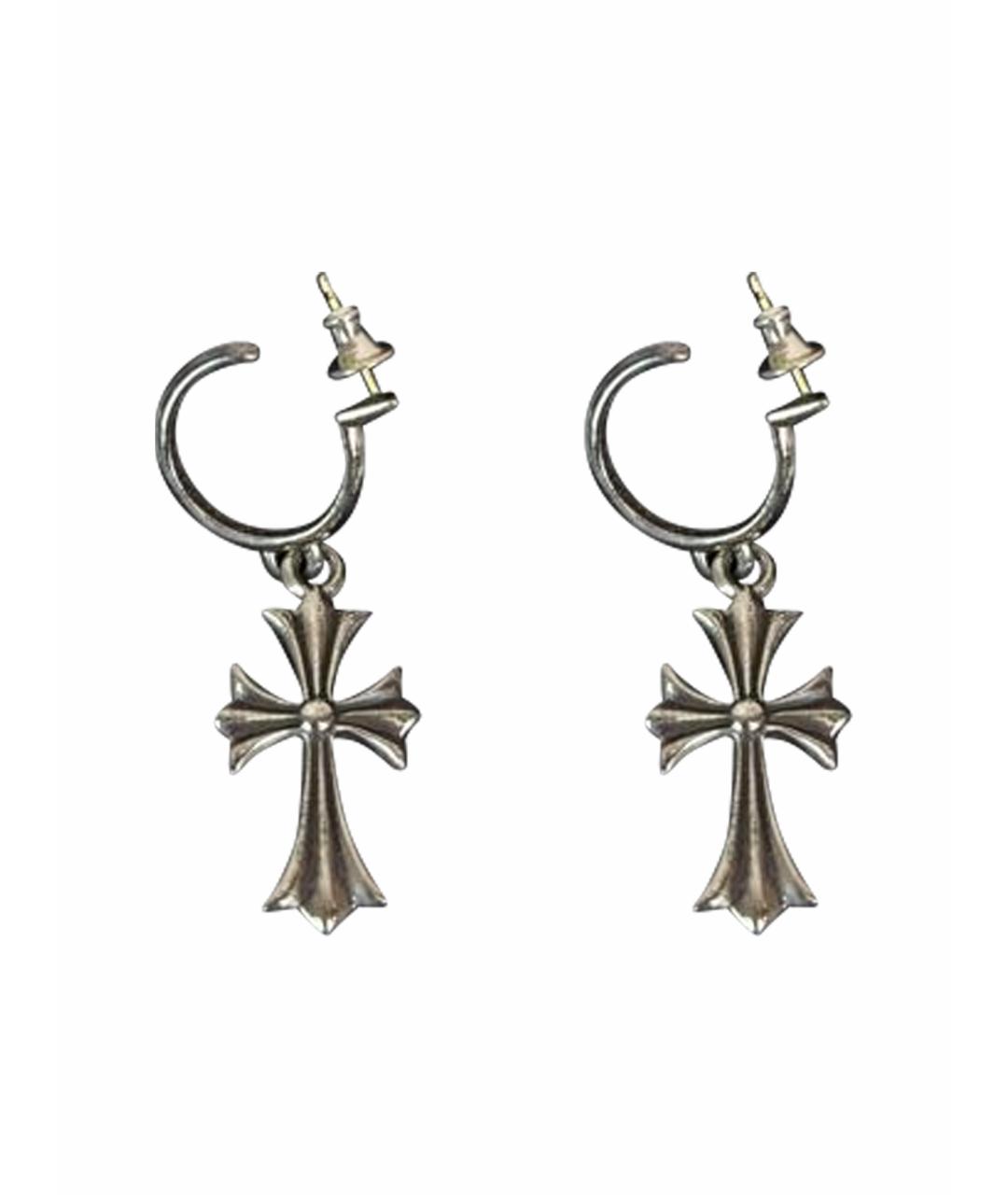 CHROME HEARTS Серебряные серебряные серьги, фото 1