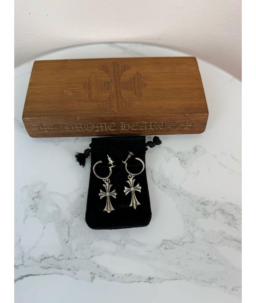 CHROME HEARTS Серебряные серебряные серьги, фото 2