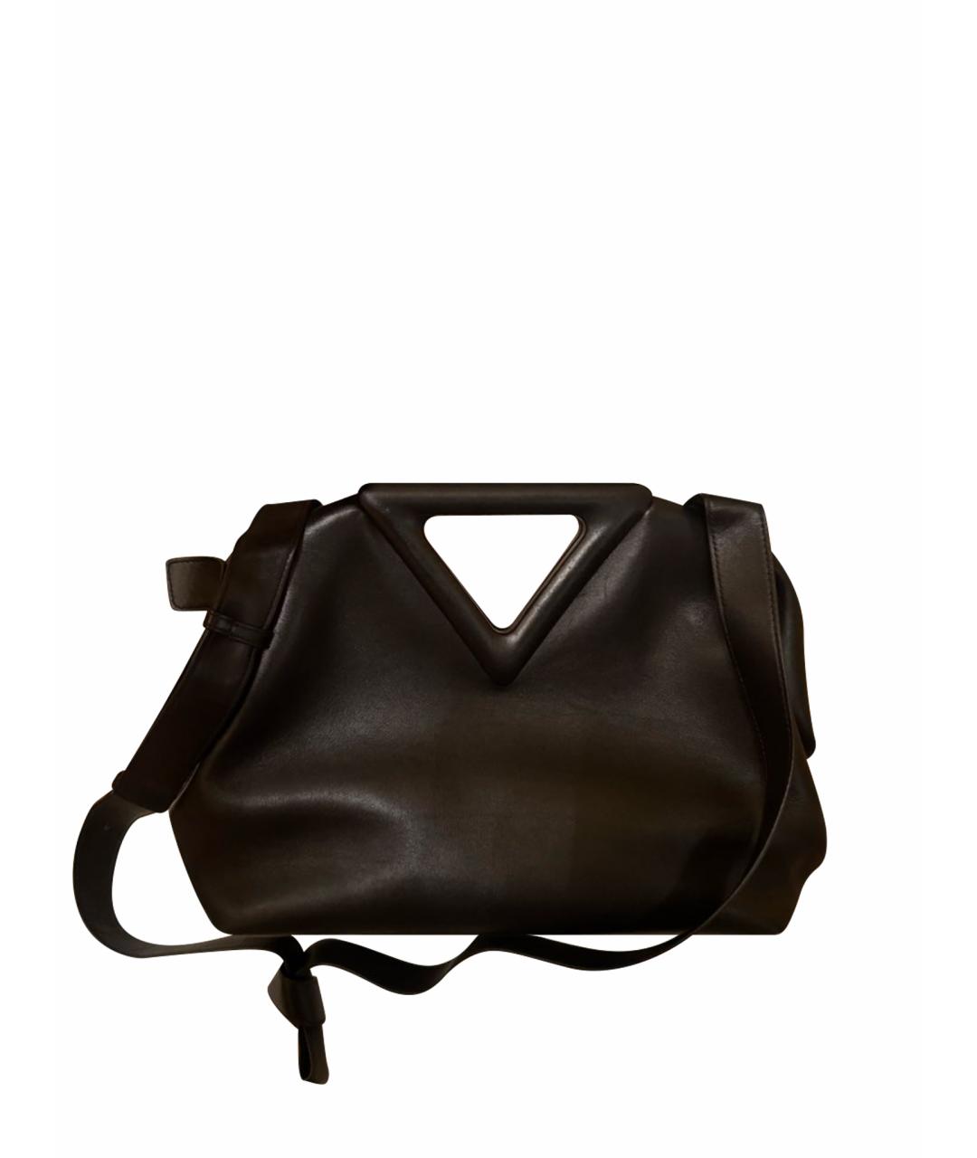 BOTTEGA VENETA Черная кожаная сумка через плечо, фото 1