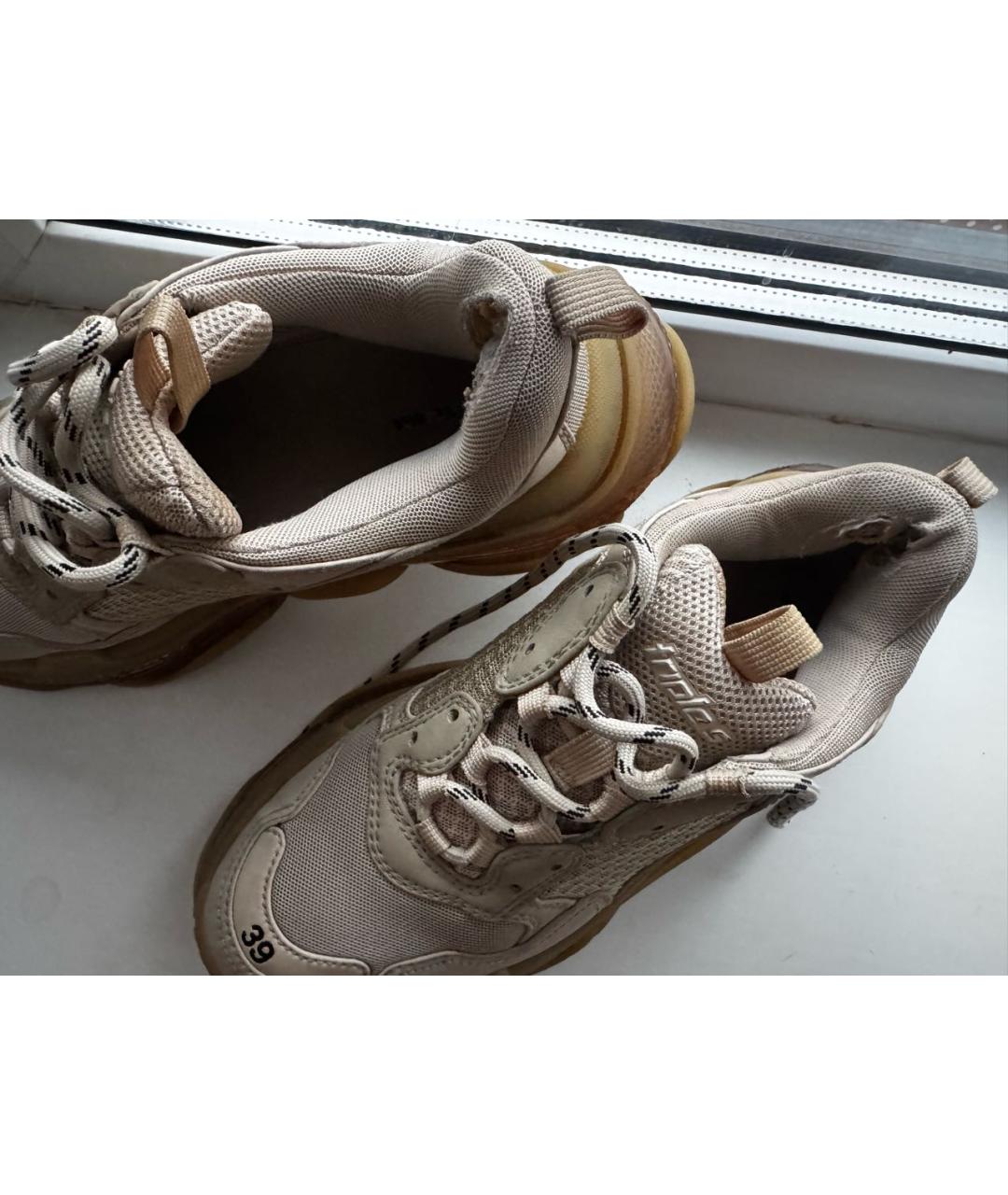 BALENCIAGA Бежевые кроссовки, фото 5