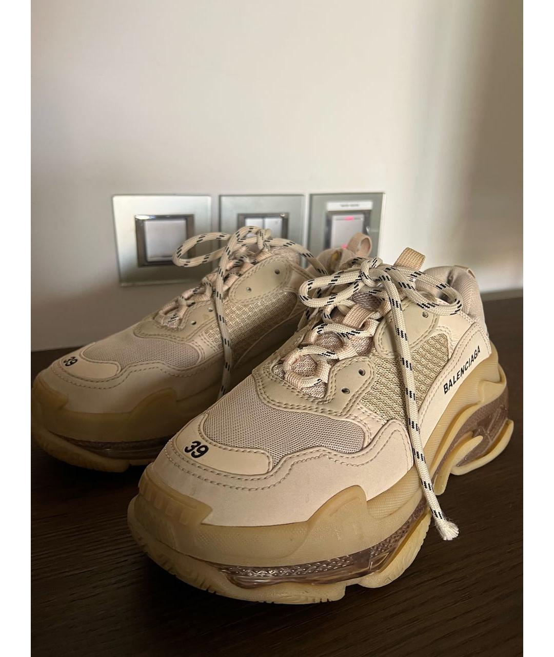 BALENCIAGA Бежевые кроссовки, фото 2